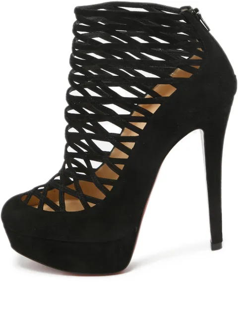 Christian Louboutin Pre-Owned 100mm strappy pumps Black 963242