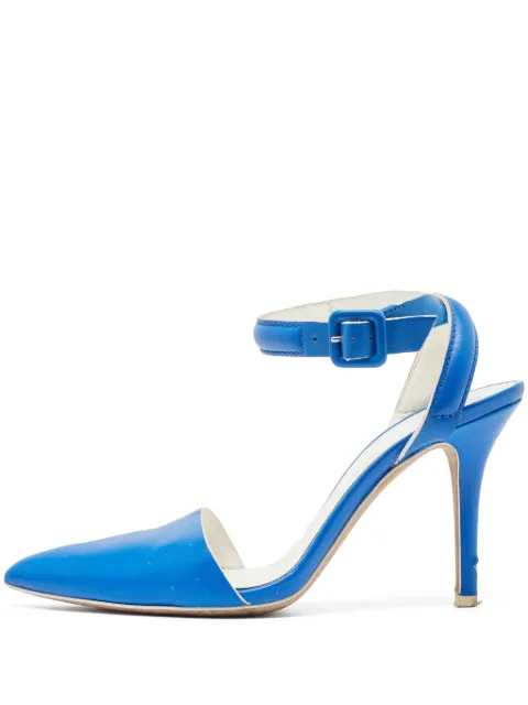 Pre-Owned Alexander Wang 90mm pointed-toe pumps Blue 967364