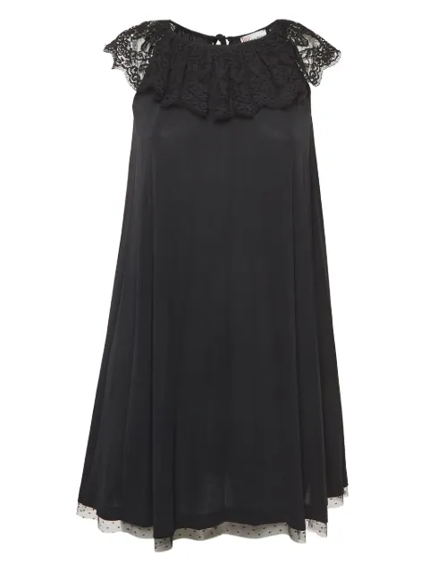 Valentino Garavani Pre-Owned lace-embellished mini dress Black 941447