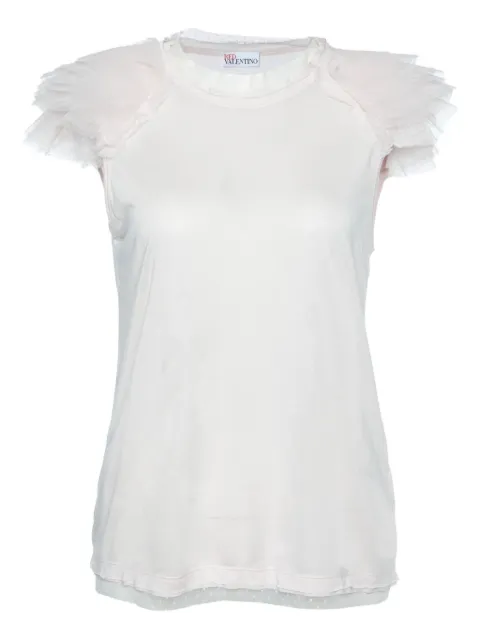 Valentino Garavani Pre-Owned ruffle-detail T-shirt Pink 999484