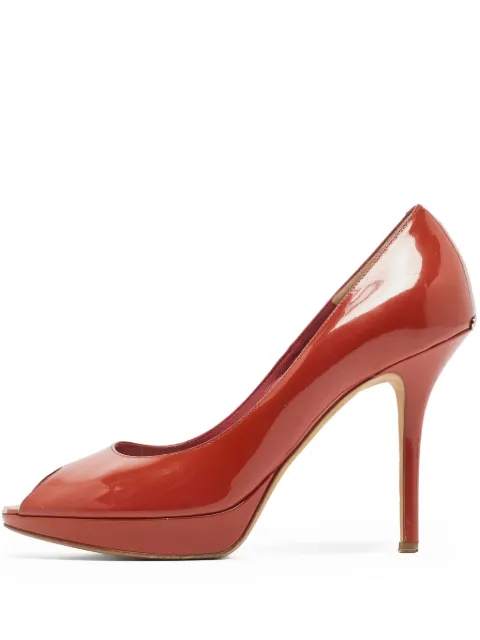 Christian Dior Pre-Owned 150mm Miss Dior pumps Orange 958018