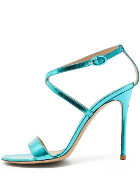 Gianvito Rossi pre-owned 110mm leather sandals Blue 962147