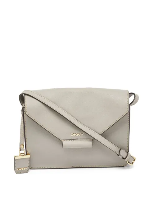 DKNY Vintage saffiano-leather crossbody bag Grey 995515