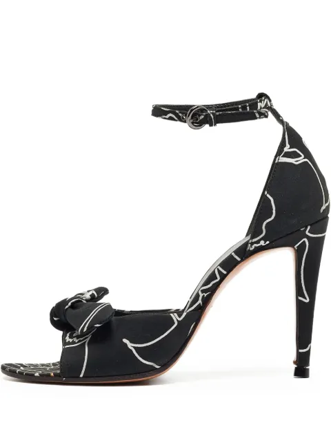 Miu Miu Pre-Owned 90mm knotted ankle-strap sandals Black 943193