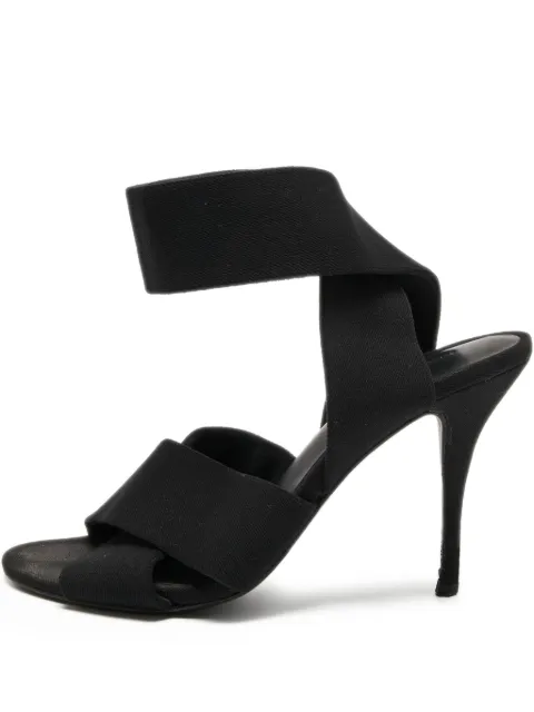 Pre-Owned Alexander Wang 100mm canvas sandals Black 713283