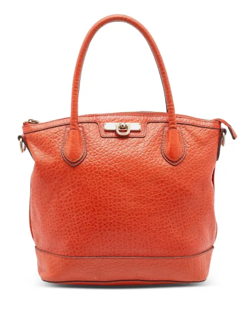 DKNY Vintage leather tote bag Orange 747351