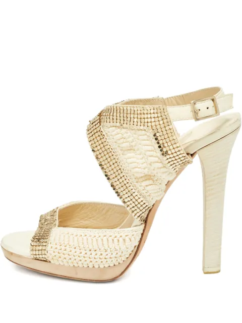 Jimmy Choo Pre-Owned leather heeled sandals Neutrals 998829