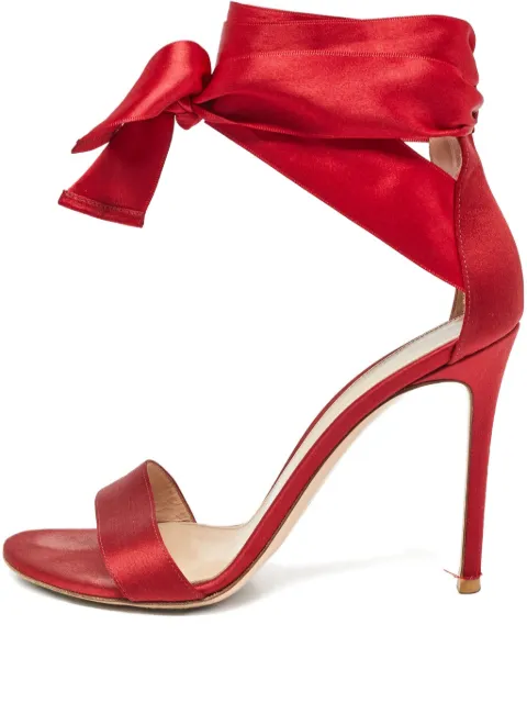 Gianvito Rossi 110mm leather heeled sandals Red 999475