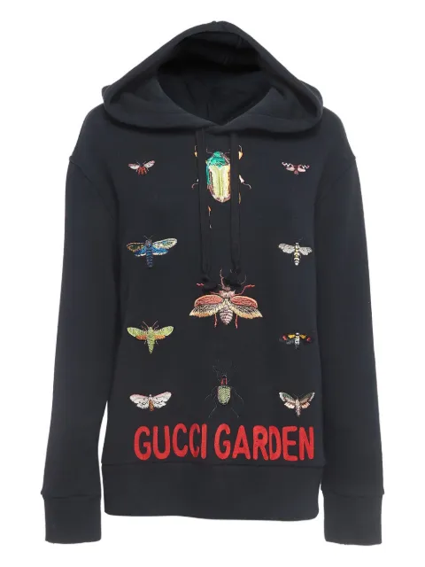 Gucci Pre-Owned embroidered hoodie Black 918736