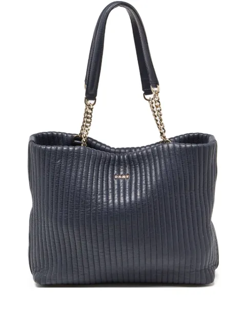 DKNY Vintage Pre-owned quilted tote bag Blue 903325