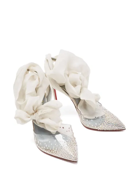 Christian Louboutin Pre-Owned 2024 110mm Spikaqueen crystal-embellishment pumps White 983201