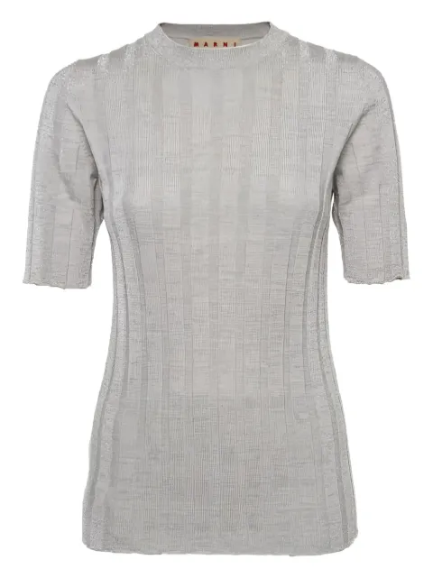 Marni Pre-Owned lurex-knit top Grey 983843
