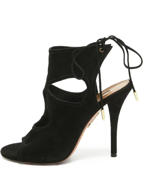 Aquazzura pre-owned 115mm Sexy Thing sandals Black 941357