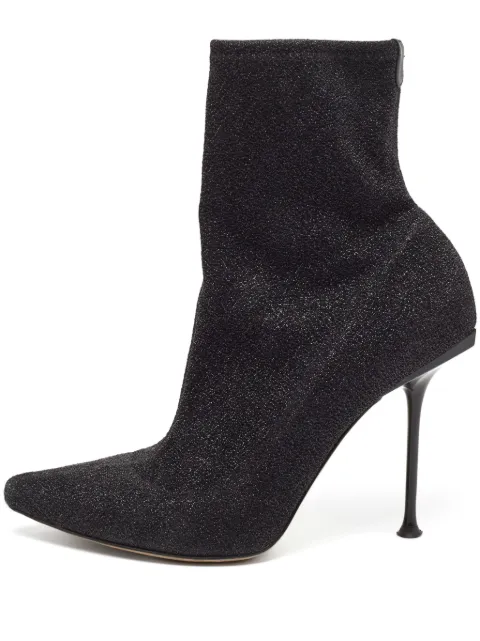 Sergio Rossi Vintage 125mm leather heeled boots Black 928445