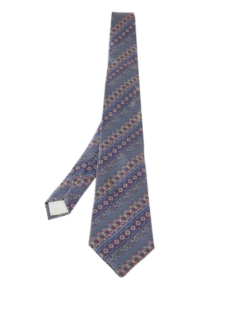 Lanvin Pre-Owned paisley-print silk tie Purple 493923