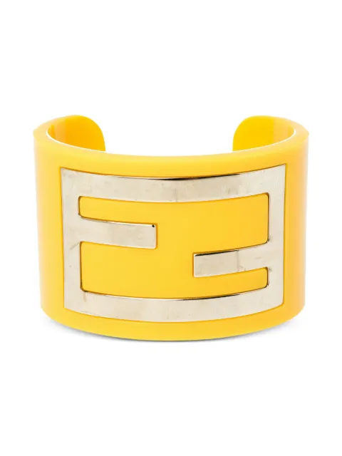 Fendi Pre-Owned FF open cuff bracelet Yellow 445255