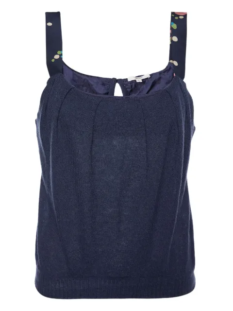 Kenzo Pre-Owned alpaca-knit tank top Blue 854000