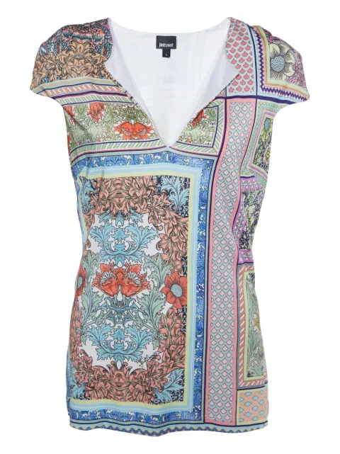 Just Cavalli Vintage pre-owned floral-print blouse Blue 862832