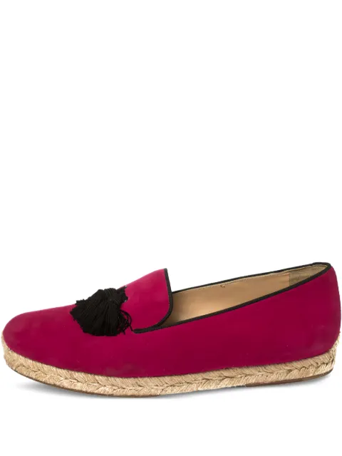 Christian Louboutin Pre-Owned tassel-detail espadrilles Pink 454584
