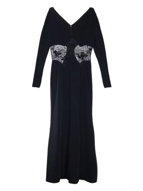 Roberto Cavalli Vintage long-sleeve maxi dress Black 775680