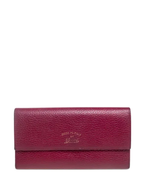 Gucci Pre-Owned leather wallet Red 537172