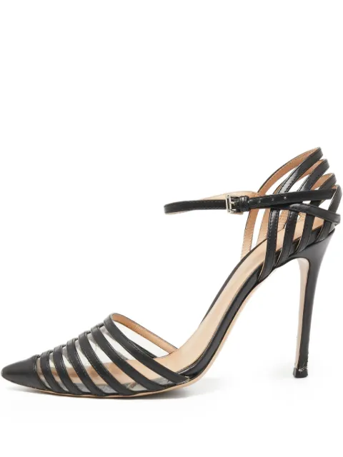 Gianvito Rossi Pre-owned 100mm strappy leather pumps Black 631082