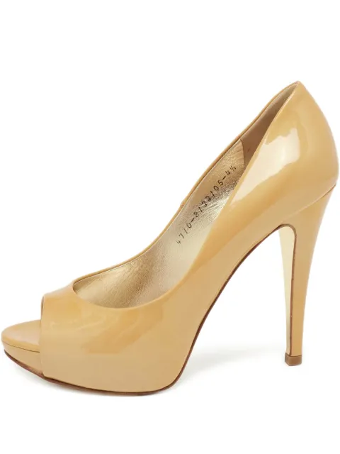 Gina pre-owned 115mm leather pumps Gold 644135