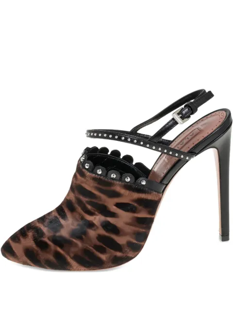 Alaïa Pre-Owned 110mm leopard-print pumps Brown 460567