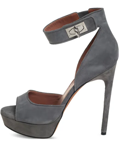 Givenchy Pre-Owned 135mm suede sandals Grey 431288