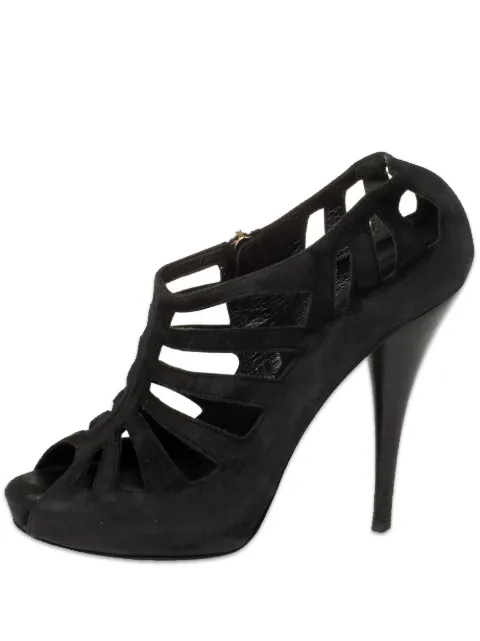 Fendi Pre-Owned 115mm suede pumps Black 386779