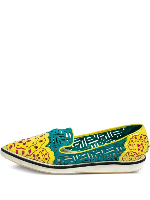 Nicholas Kirkwood leather slip-on sneakers Green 418917