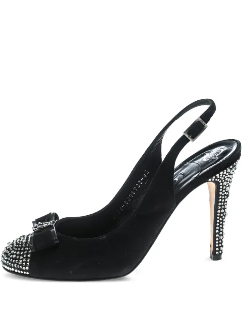Gina 100mm crystal-embellished pumps Black 156304