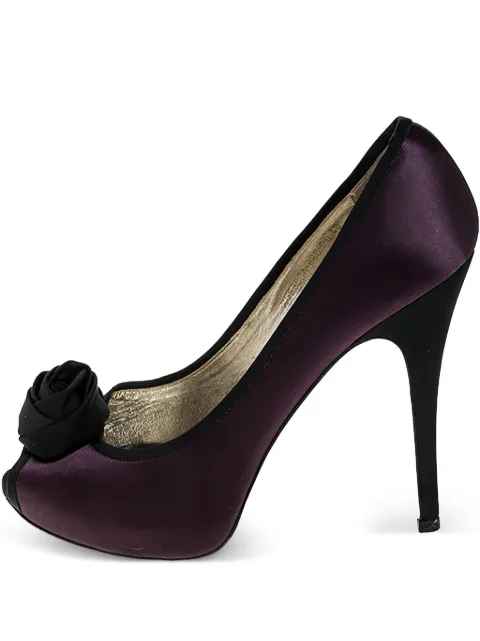 Valentino Garavani Pre-Owned 130mm Rosette pumps Purple 252385