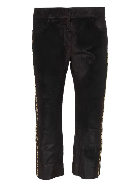 Roberto Cavalli Vintage leather cropped trousers Brown 396566