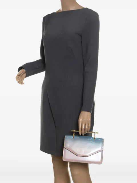 M2malletier ombré-effect patent-leather handbag Blue 171054