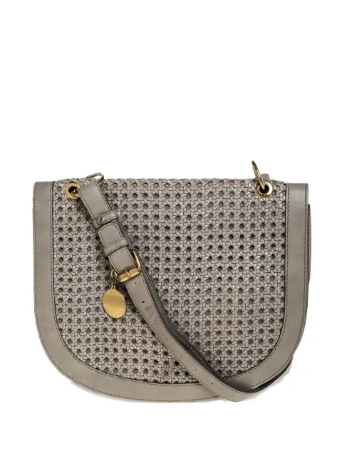 Stella McCartney Pre-Owned Alexa woven leather flap cross body bag Grey 252416