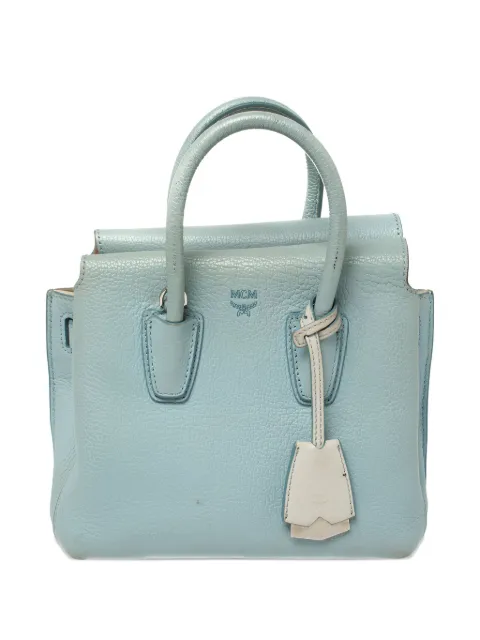 MCM Pre-Owned Milla leather tote bag Blue 416974