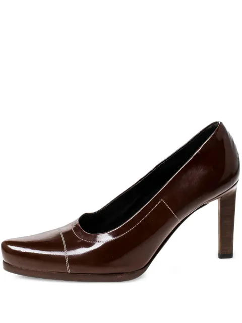 Prada Pre-Owned patent leather square toe pumps Brown 229788