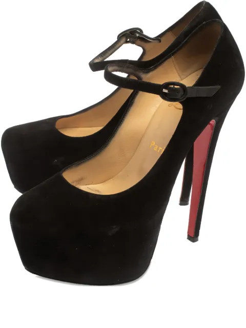 Christian Louboutin Pre-Owned 155mm Daffodile platform pumps Black 371460