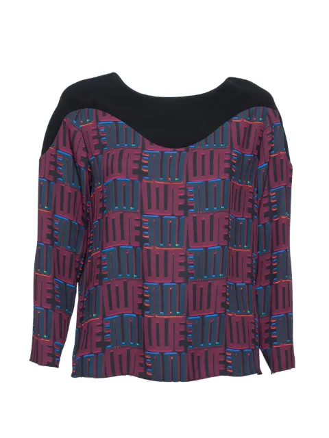 Kenzo Pre-Owned logo-print top Black 375037
