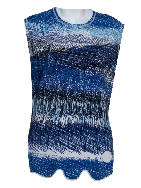 Kenzo Pre-Owned sleeveless abstract-print T-shirt Blue 387677