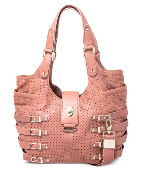 Jimmy Choo Pre-Owned perforated shoulder bag Pink 248236