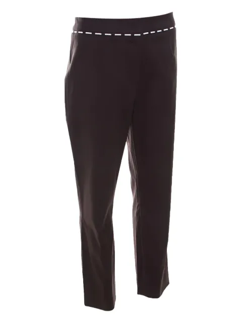Escada Pre-Owned embroidered trousers Brown 201399
