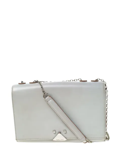 Emporio Armani Pre-Owned leather flap shoulder bag Grey 220234