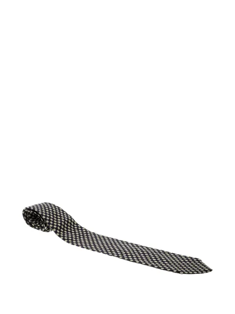 Giorgio Armani Pre-Owned silk dot tie Black 142885