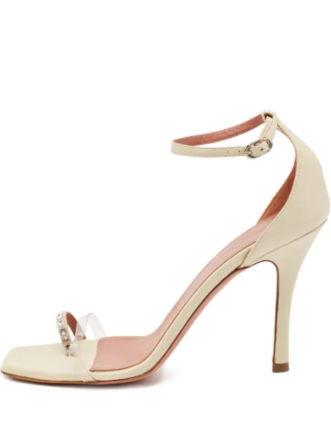 Amina Muaddi heeled sandals Neutrals 1088386