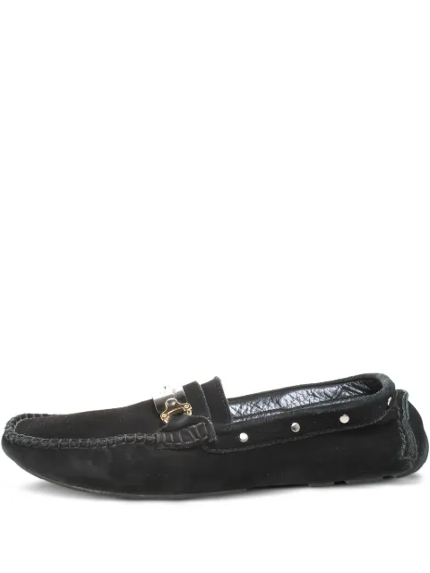 Dolce & Gabbana Pre-Owned suede metal detail loafers Black 258707
