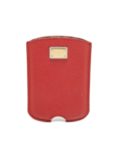 Dolce & Gabbana Pre-Owned logo-plaque Blackberry phone case Red 1082114