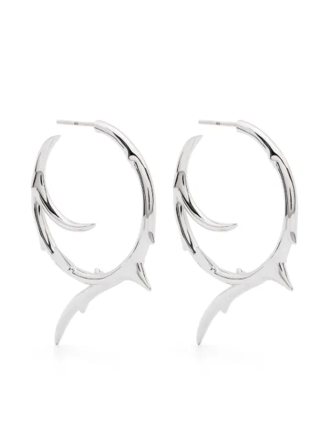 Shaun Leane large Rose Thorn hoop earrings Silver RT025SSNAEOS
