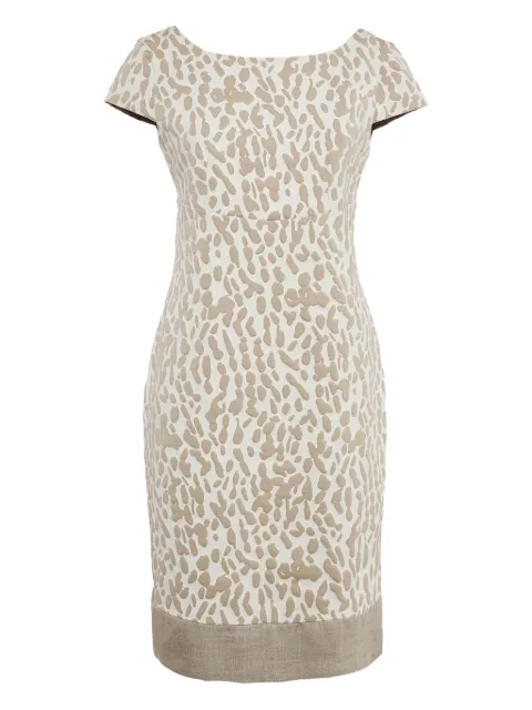 Max Mara pre-owned cap-sleeve mini dress Neutrals 1100079